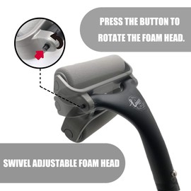 EASACE Lotion Applicator for Back & Body, Easy Self Application of Shower Bath Body Wash Brush, Skin Cream, Suntan, Tanning, Aloe Lotion Roller with 2 Replacement Roller for Men & Women(Silver）