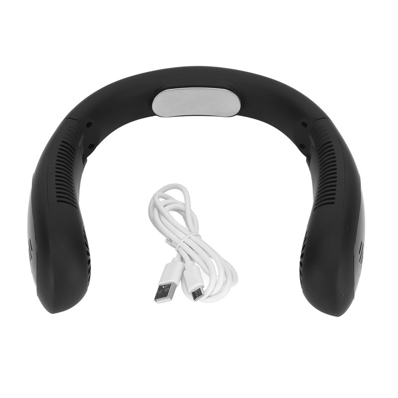 Neck Fan Black 3 Speed Modes USB Charge Hands Free