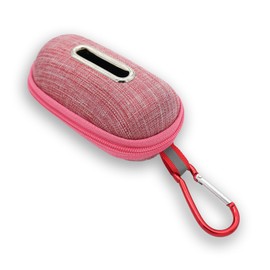 EVERYDAYFLEX Luxury Dog Poop Bag Holder Stylish Cute Waste Bag Dispenser with Metal Carabiner Clip that Fits Any Leash (Pink)