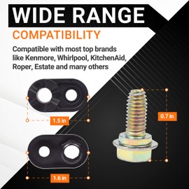 BlueStars 4318165 Refrigerator Door Closer Cam Kit Replacement Part by BlueStars - Exact Fit for Whirlpool Kenmore KitchenAid Roper Estate Refrigerators - Replaces AP3103517 EA358690 PS358690