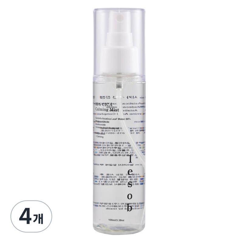 Partner_Reference lesob 진정 더마 수분 미스트 시카 100ml 4개 /