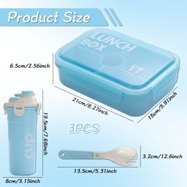 Lunch Box with Compartments - Schmatzfatz Lunch Box for Lunch Box - Lunch Box with Compartments, Snack Box with Compartments and Lunch Box for Step by Step Cloud