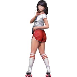 Life Miniatures 1/12 City Girls Arica Roller Skating Girl 1980s (1 Piece) Unpainted Resin Kit LM-CG12002