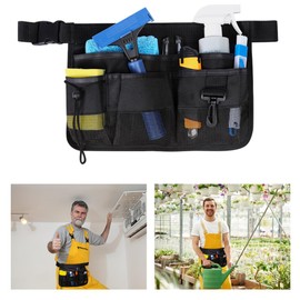 HEKOBAG Tool Belt Pouch, Heavy Duty Tool Pouch with 7 Pockets Oxford Waterproof Gardening Belt Tool Pouch with Adjustable Belt Professional Work Pouch for Garden Shears, Wrench, Hammers, Screwdrivers