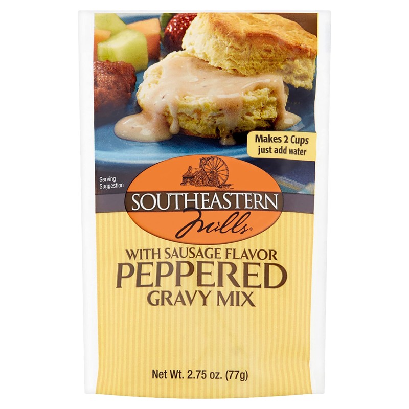 Southeastern Mills Old Fashioned Peppered Gravy Mix, With Sausage Flavor