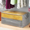 Whitmor Bolsa Organizadora Ropa Almohadas Closet Practico 34x62cm Color Gris