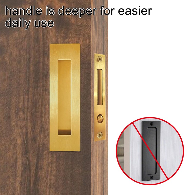 Recessed Finger Flush Pulls with Edge Pull - Suitable for