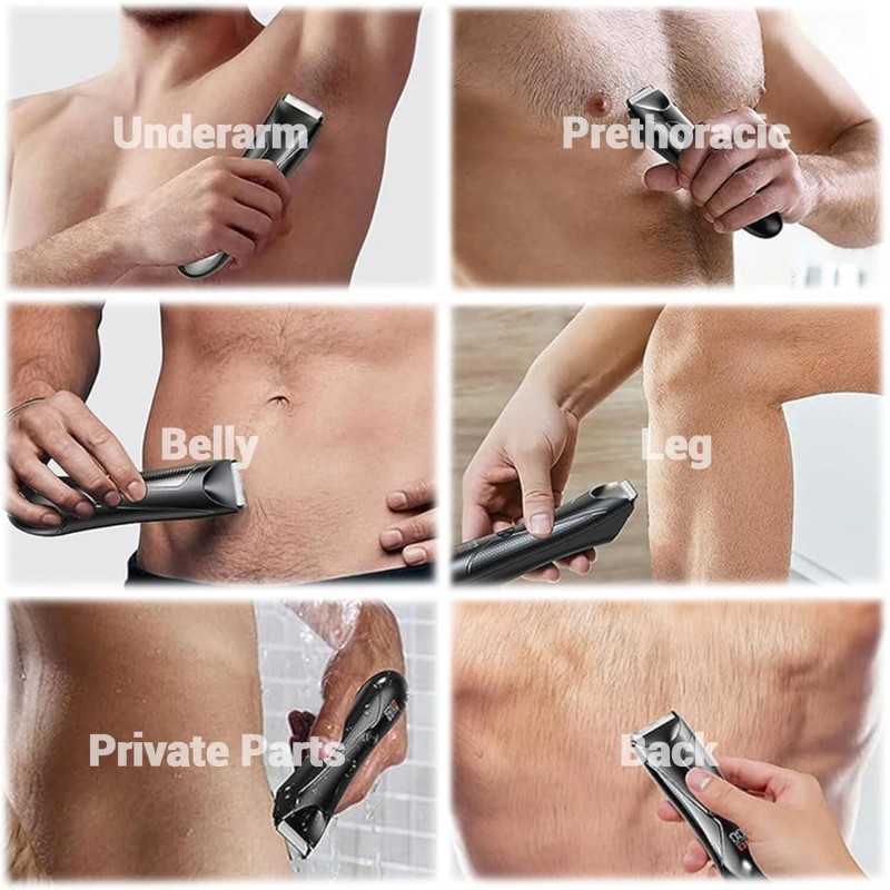 KIKIDO Mens Manscape Groin Hair Trimmer Safe Ball Shaver Ceramic