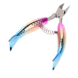 VICASKY Rainbow Cuticle Cutter Ergonomic Stainless Steel Nail Trimmer with Eagle Beak Fishtail Tips for Salon Manicures Precision Cuticle Nippers for Fingernails Toenails
