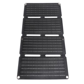 Folding Solar Panel, 80W Monocrystalline Silicon Portable Solar Panel with Dual USB Output Ports for Camping Hiking RV Fishing, Supporting 12V and 5V Devices ﻿