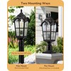 EDISHINE Large Pole Light Fixture Exterior Lamp Post Lantern Head