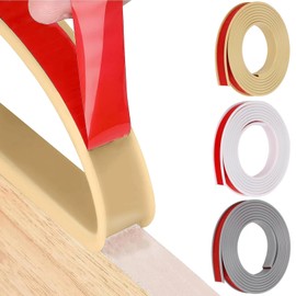 16.4ft U-Shape Edge Banding, HeiPen Self Adhesive Rubber Edge Trim, TPE Flexible Furniture Edge Protector for Wood Veneer Cabinet Repair Furniture Restoration (25mm, Camel, 1)