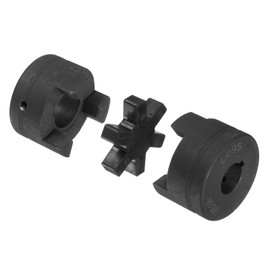 uxcell 3/4" to 1-1/8" L095 Flexible 3-Piece L-Jaw Coupling Coupler Set & Buna-N NBR Rubber Spider for Log Splitter Hybrid Equipment