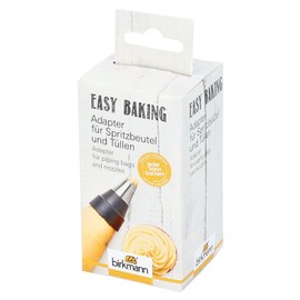 Birkmann Easy Baking Adaptor for Piping Bags and Nozzles, Made of Food-Grade Plastic, Grey
