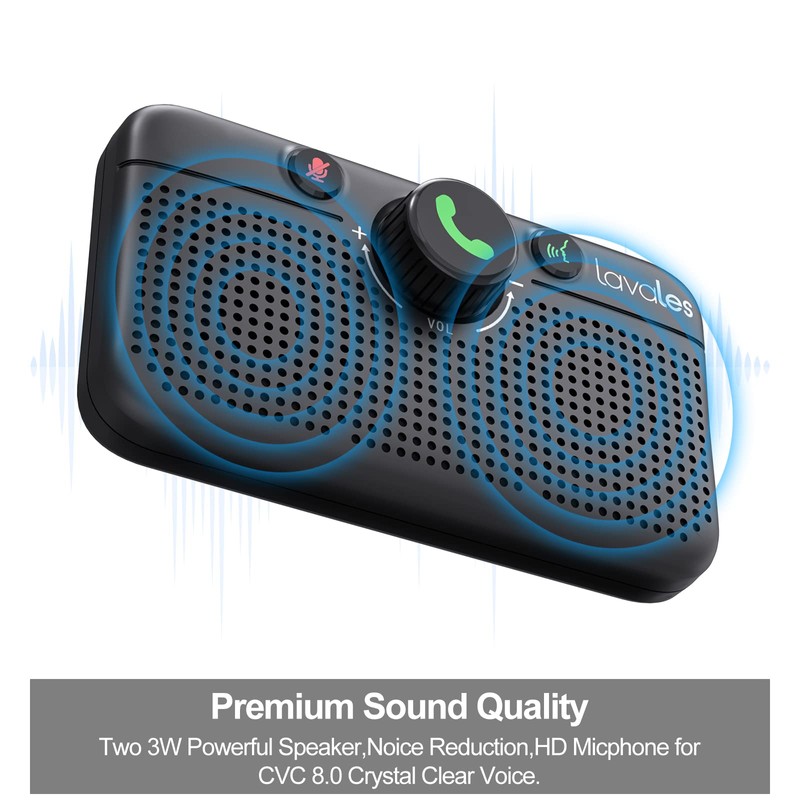 Lavales Bluetooth 5.3 Car Speaker, Handsfree Wireless Bluetooth Speaker Kit