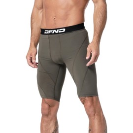 DFND Men's Active Ax Compression Shorts – Graduated Compression for Recovery & Performance, Reduces Fatigue & Soreness - Made in USA - Military Green - X-Large