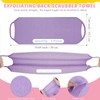 4 Pack Exfoliating Washcloth Back Scrubber Set, 2 Exfoliating Body