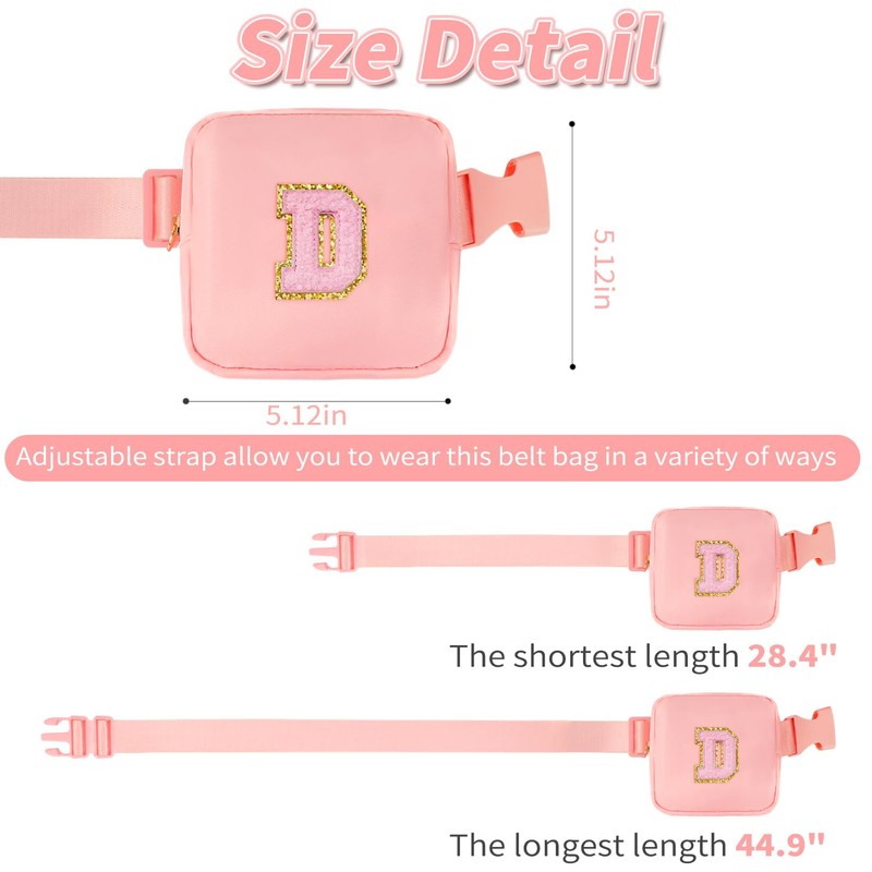 Uygafly Mini Fanny Pack for Little Girls,Gifts for Girl, Peach,