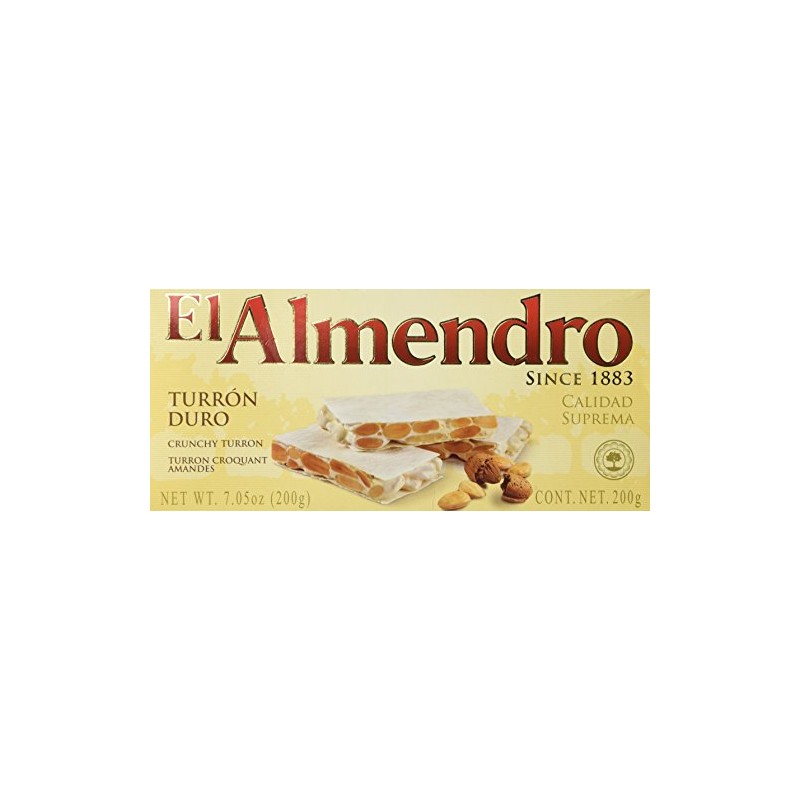 El Almendro Crunchy Almond Turron (Turron Duro) 7.05 Oz (200