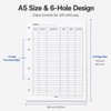 Accounting Ledger Sheets, A5 6-Hole Ledger Paper Refill, 50 Count