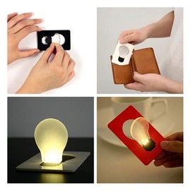 Mr. Gadget's Solutions Mini Portable Pocket Card Wallet LED Light Torch Flashlight Flash Lamp Credit Card Lightbulb