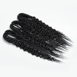 FASHION IDOL MIX crochet hair includes box braids curly hair twist butterfly braids and locs with straight hair ends 24 Inches combining multiple hairstyles together