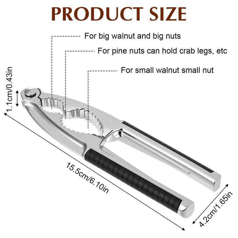 Nut & Lobster Cracker, Stainless Steel Seafood Crackers Nut Cracker