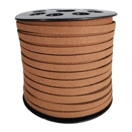 5mm Suede Cord, 50 Yards Suede Lace Faux Leather Cord for Bracelet Necklace Beading DIY Crafts Thread(Coffee)