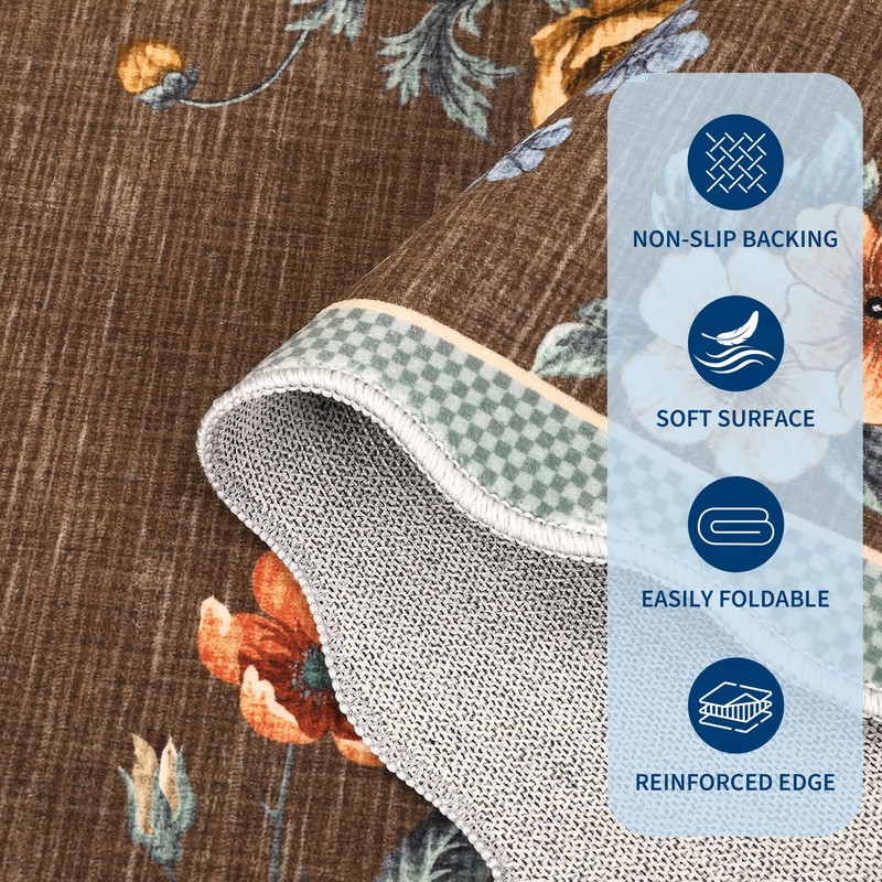 GarveeHome - Alfombra floral