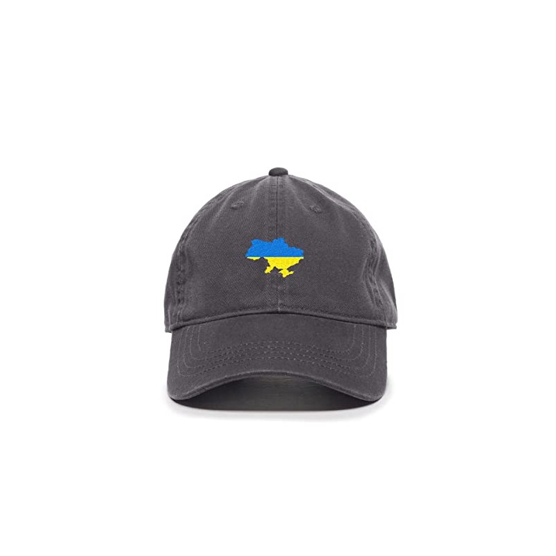 Tech Design Ukraine Map Baseball Cap Embroidered Cotton Adjustable Dad