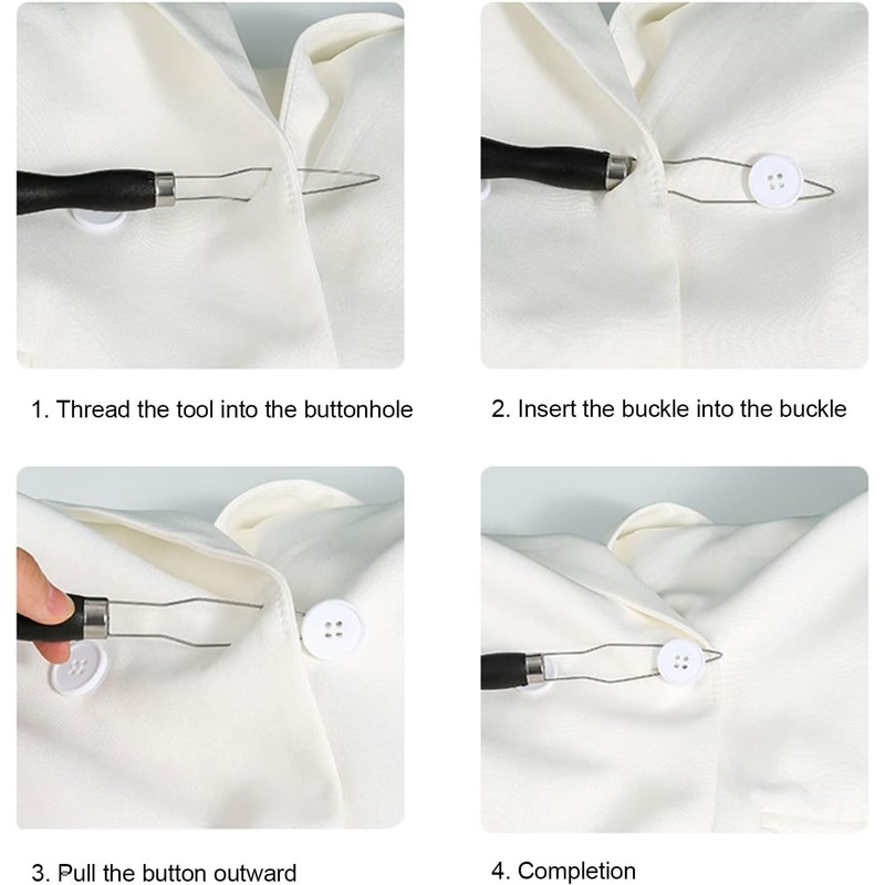 Zhenghebuy Button Hook & Zipper Pull,Button Hook Dressing Aids,Zipper Pull