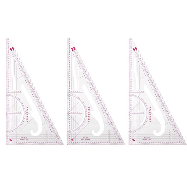 3 piezas regla de coser regla de costura triangular regla