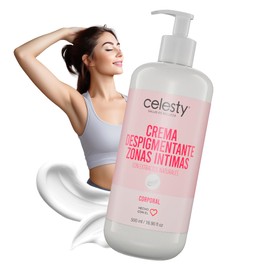 CELESTY | Crema Corporal Despigmentante Zonas Íntimas 500ml Celesty | Crema Hidratante con Extractos Naturales | Cuidado Corporal para Todo Tipo de Pi