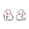 YONFQE Gymnastics Earrings Sterling Silver Sports Stud Earrings Heart Shaped