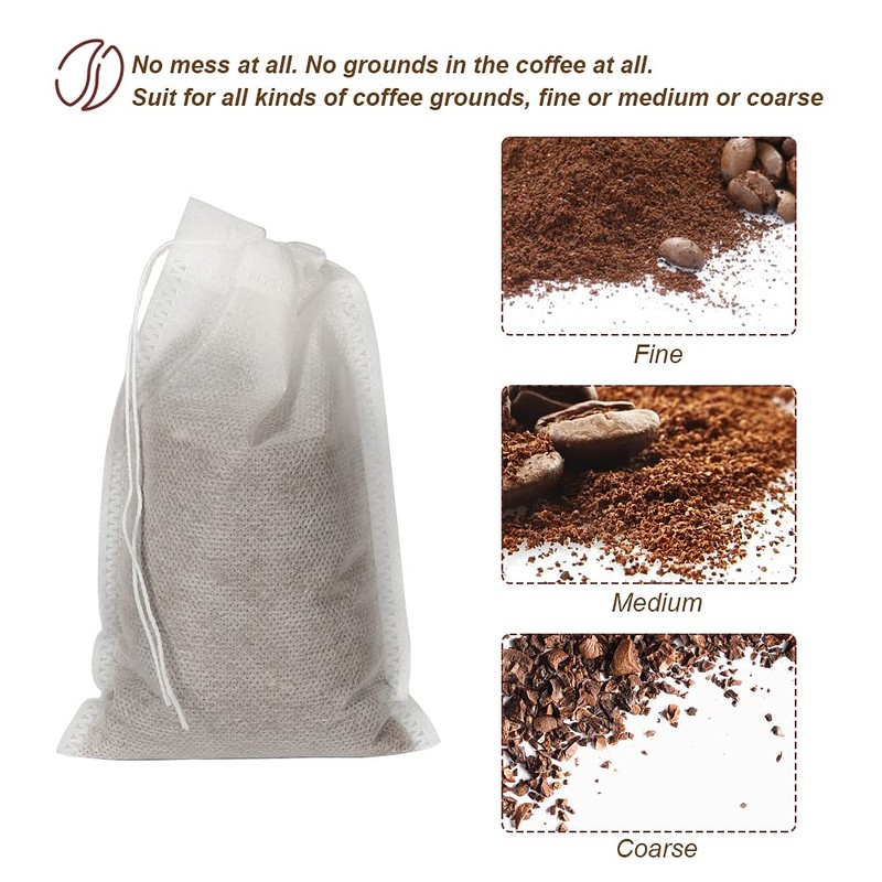 50pcs No Mess Cold Brew Bags, 4x6 inch Disposable Coffee