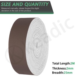 Keadic Faux Leather Strap, Leather Strap, 1 Inch Width, 78 Inch Long Tools, Leather Sheets, Strips for Stamping, Handbag, Wallet, DIY Leather Craft Projects (Brown)