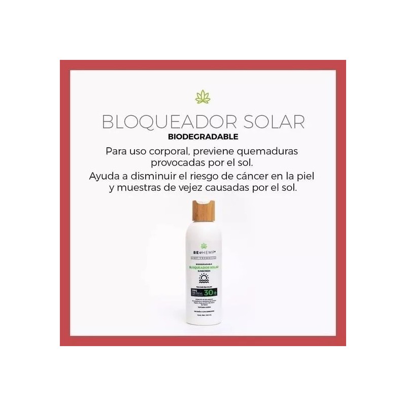 Salerm Cosmetics y Beohemp Bloqueador Solar Fps 30% + Salerm