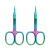Pack of 2 Coloured Titanium Scissors for Dead Skin, Made