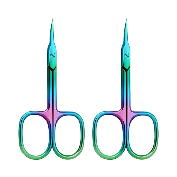 Pack of 2 Coloured Titanium Scissors for Dead Skin, Made