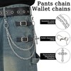 loghohu Wallet Chain Pants Chain for Women Men Double Cross