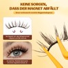 QUEWEL Magnetic Eyelashes, 1 Pair Soft Magnetic Eyelashes, Reusable Magnetic