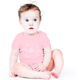 SproutJoy IVF Onesie for Babies Pregnancy Announcement Baby Onesie The Little Embryo That Could Baby Bodysuit Infant, Pink, Newborn