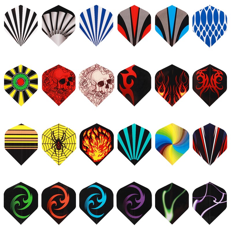 Deetenks 120PCS Dart Flights 24 Sets Durable Standard PET Dart