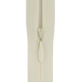 Invisible Zip Fasteners, Pack of 5, Suitable for Medium Weight Fabric (Cream White, 14 inch)