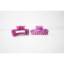 2 piece Large Purple Marble Hair Claws Women Hair Clips