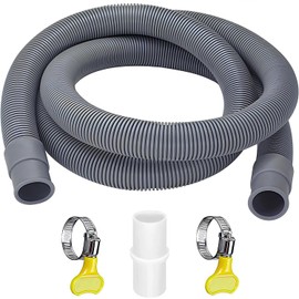 3 Metre Drain Hose Hose Extension Set, Drain Hose Washing Machines, with Hose Clamp, Drain Hose Dishwasher, Drain Hose, Waste Water Hose Extension