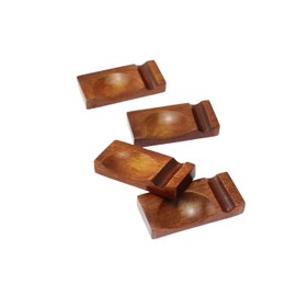 Speed mao Japanese Modern Wooden Simple Chopsticks Rest Spoon Rest Set of 4