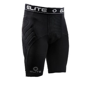 Elite Sport Goalkeeper Men s Compression Shorts Black (US, Alpha, X-Large, Regular, Regular, Black)