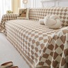 STACYPIK Boho Sofa Cover Beige Khaki Geometric Couch Cover for