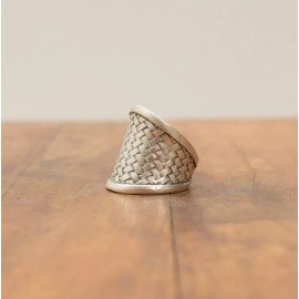 Turkish Ring Turkish Pewter Adjustable Woven Ring